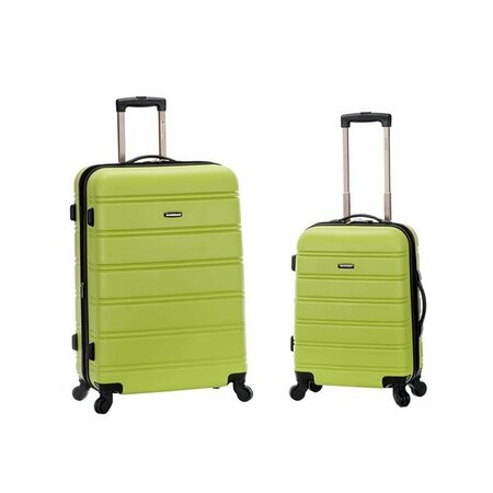 FOX LUGGAGE Foxluggage Expandable Abs Spinner Set, 2 Pieces F225-LIME